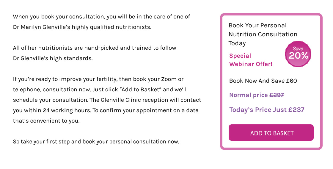 Book Your Personal Nutrition Consultation