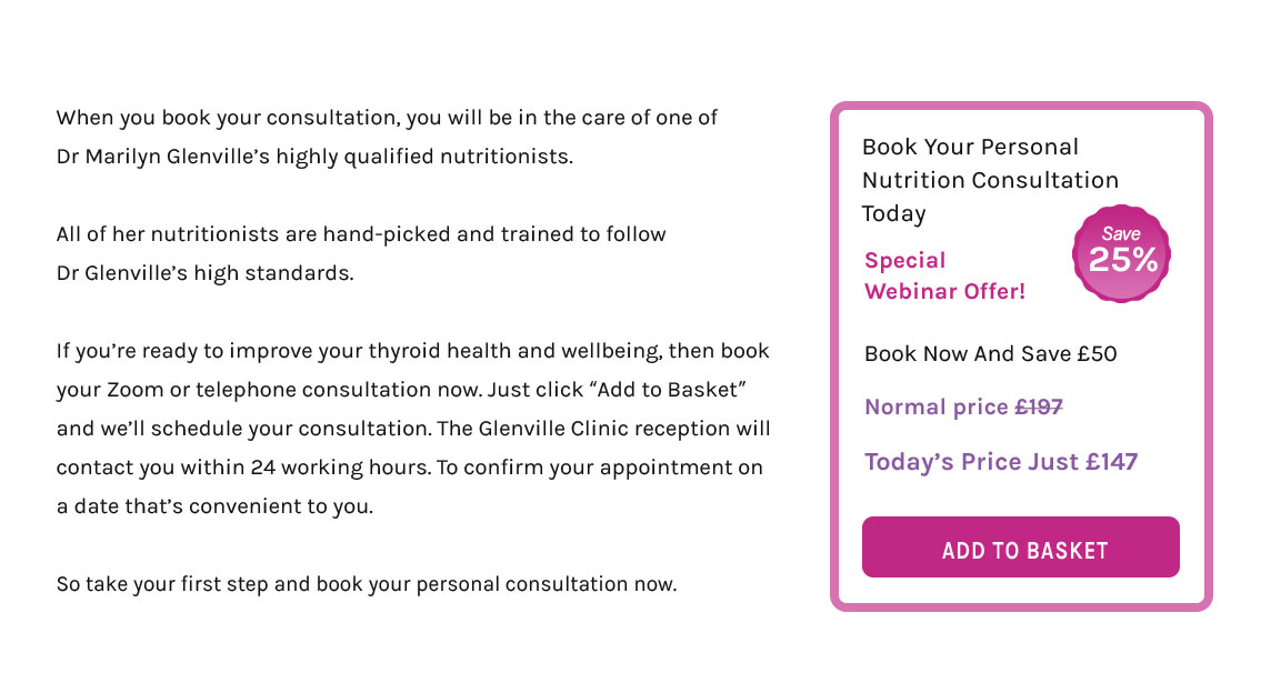 Book Your Personalised Nutrition Consultation 